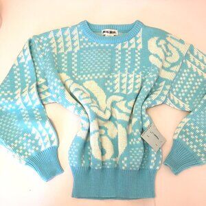 Vintage 80s Sweater NWT Kawaii Fariy Kei Grannycore Grandma Kidcore Twee (IB)
